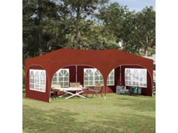 Vidaxl Tenda De Festa Pop-up 575 X 288 X 245 Cm Terracota