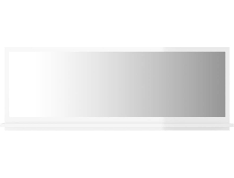 Espelho VIDAXL (Branco Brilhante - Aglomerado de Madeira - 100x10.5x37 cm)