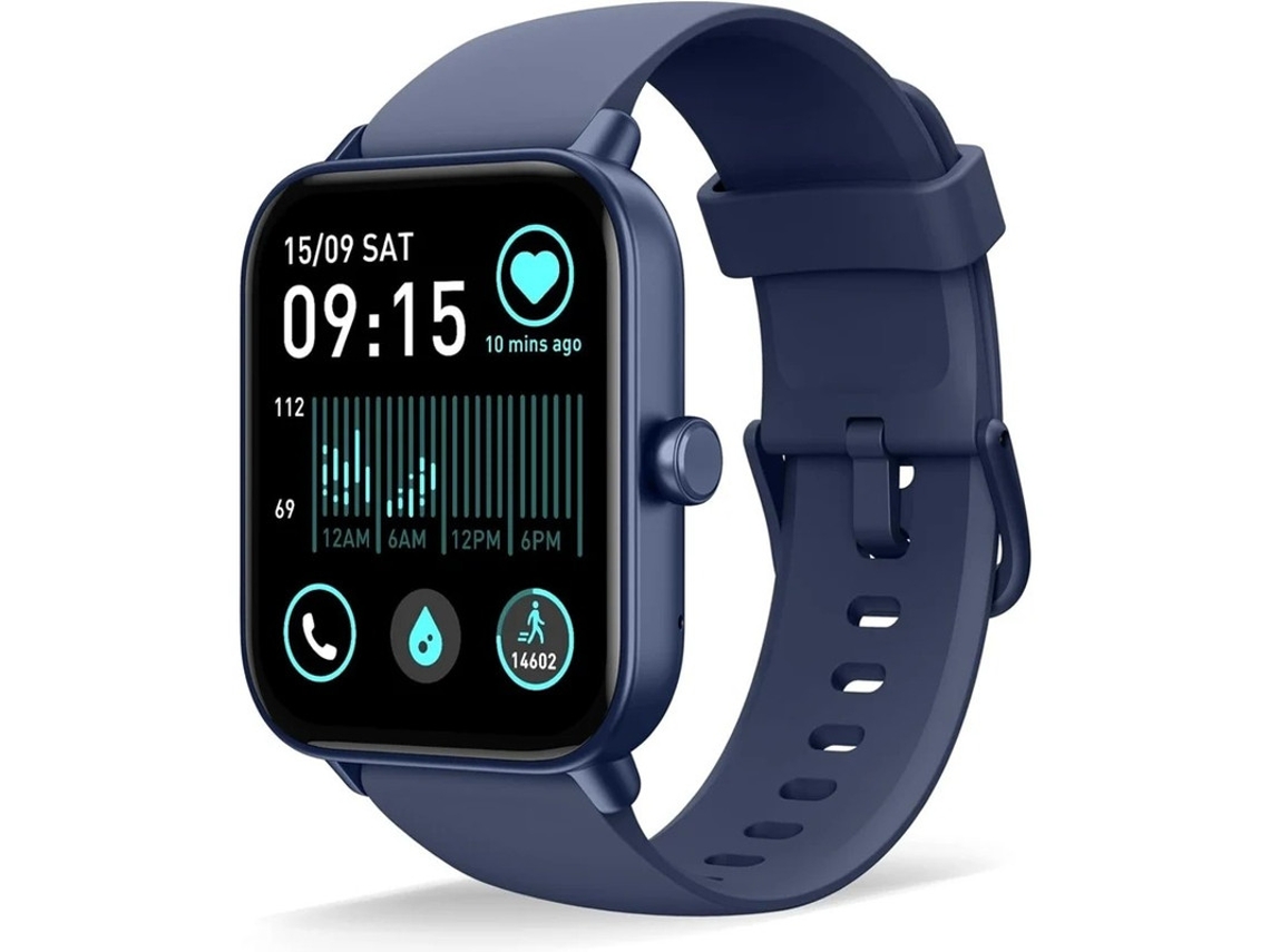 Relógio inteligente com chamada Bluetooth Alexa integrada Fitness Tracker HD 1.8 Frequência cardíaca Spo2 Sono Blue Bestvite