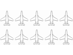 Clipes De Papel Em Formato Avião Yuyte 10 Unidades – Marcadores Página Exclusivos Aço Inoxidável Para Organização