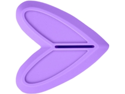 Aparador feminino em formato de coração para depilação íntima e depilação da virilha, feito de silicone.