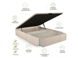 Sommier rebatível luxo S-Max 3D Ártico 135x190 cm