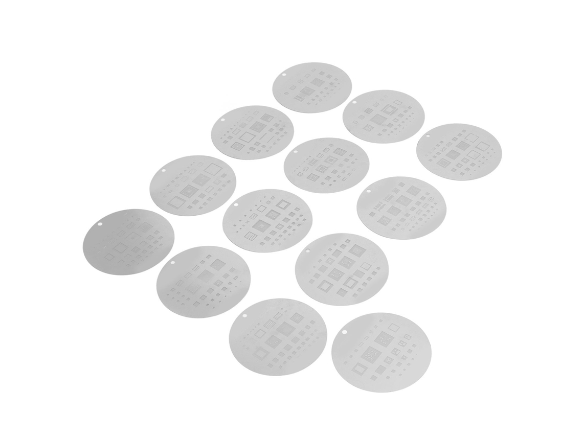 Laxiscreed Stencil Para Reparo De Cpu De Telemóveis Samsung Com Orifícios Retangulares Arredondados