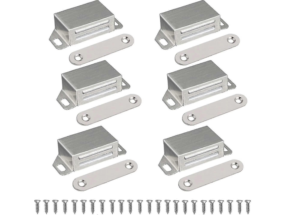 Cierre magnético para armários e gavetas, 6 peças, inox | S/MARCA