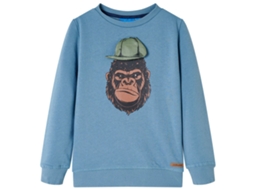Sweatshirt Para Criança Azul-médio 104