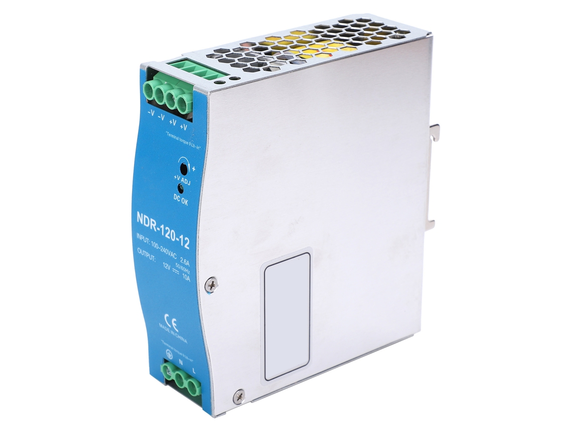 Fonte de Alimentação Dinrail 120W 12V 10A NDR12012, 100-240VAC