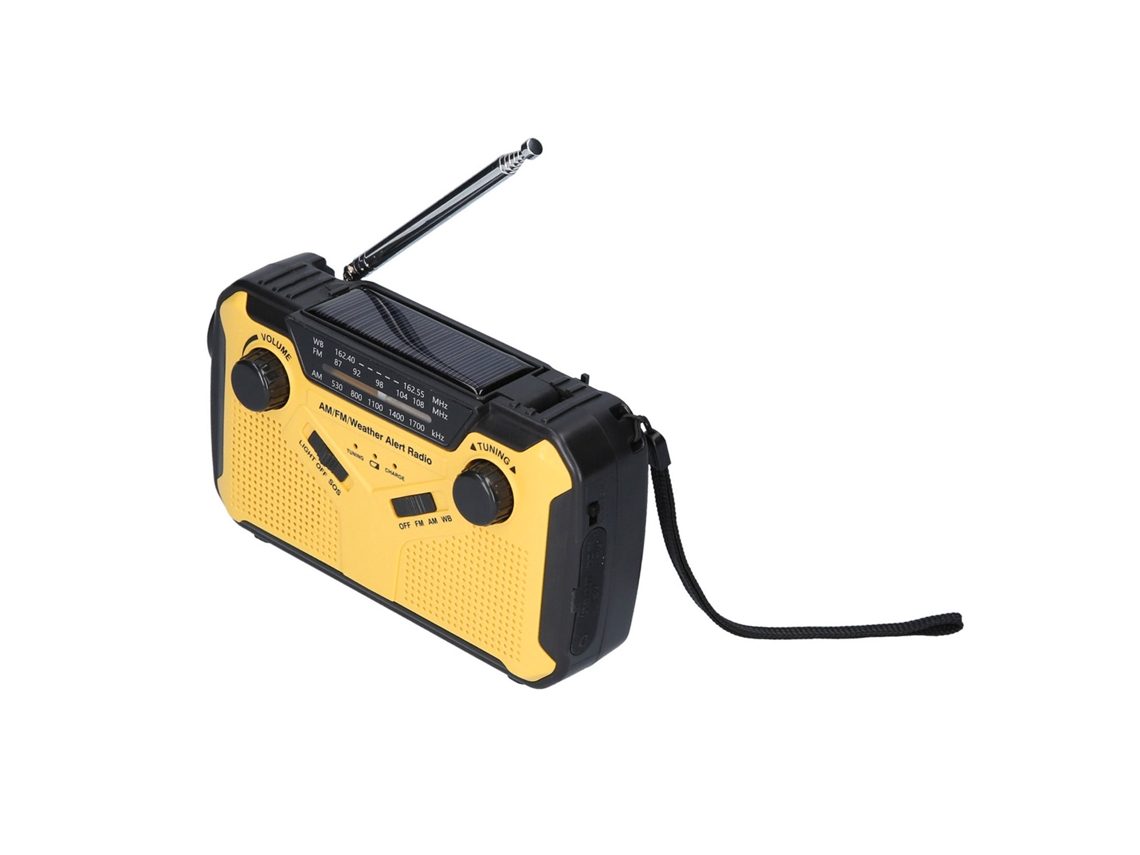 Rebe-rádio Digital Fm Am Wb Emergência Exterior Solar Manivela Lanterna Luz Led Sos Alarme Bateria 2500mah Usb Jack Auriculares 3.5mm