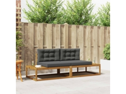 Vidaxl Conjunto De Sofás Para Exterior Natural E Antracite