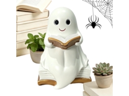 Luminária De Leitura Decorativa Em Forma Fantasma Com Led, Feita Em Resina E Com Luz Quente