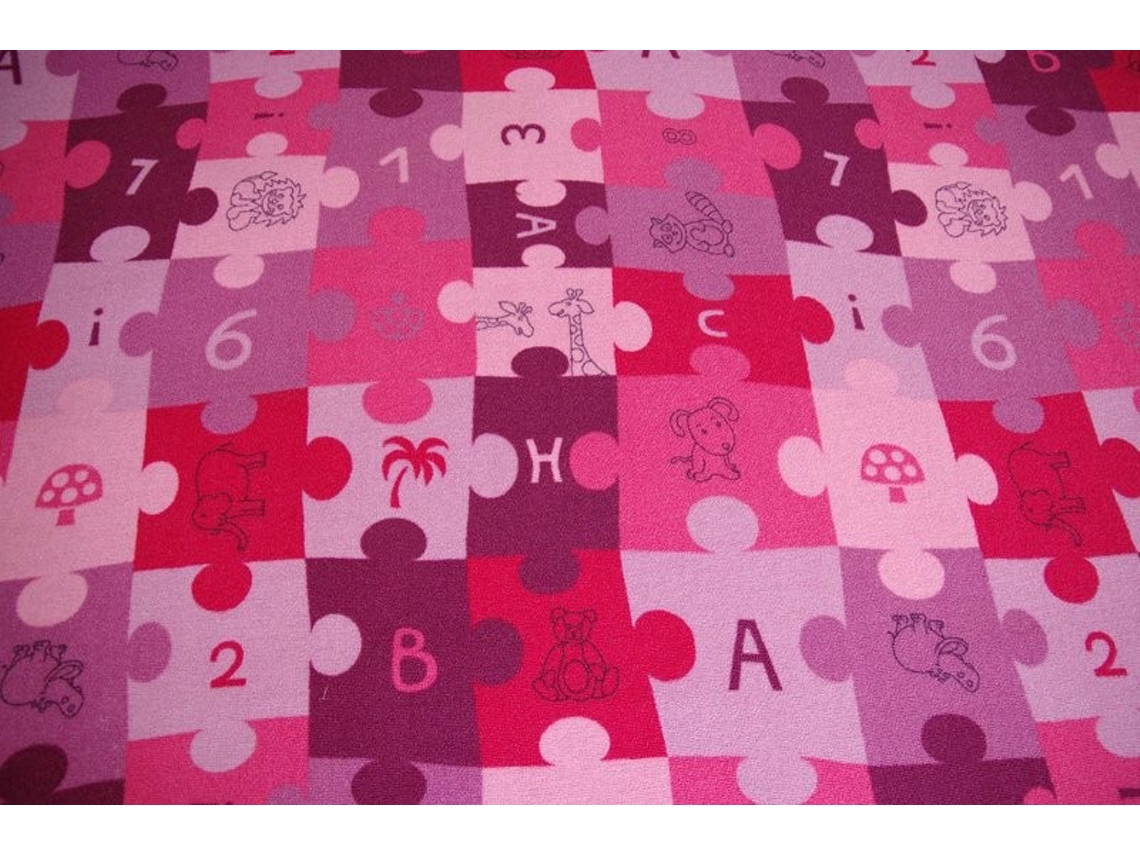 Tapete Infantil Puzzle Roxo (200 x 250 cm)