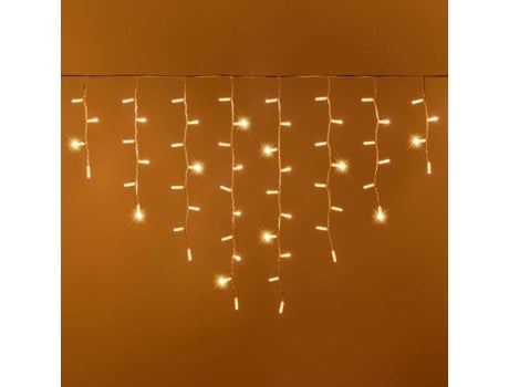 Guirlanda Estalactite 4,8m H 100cm Efeito Luminoso Flash 168 Super Led Branco Quente 230v Conectã¡vel Lo Lotti