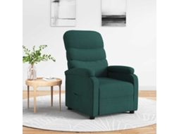 Vidaxl Poltrona Reclinável Tecido Verde-escuro