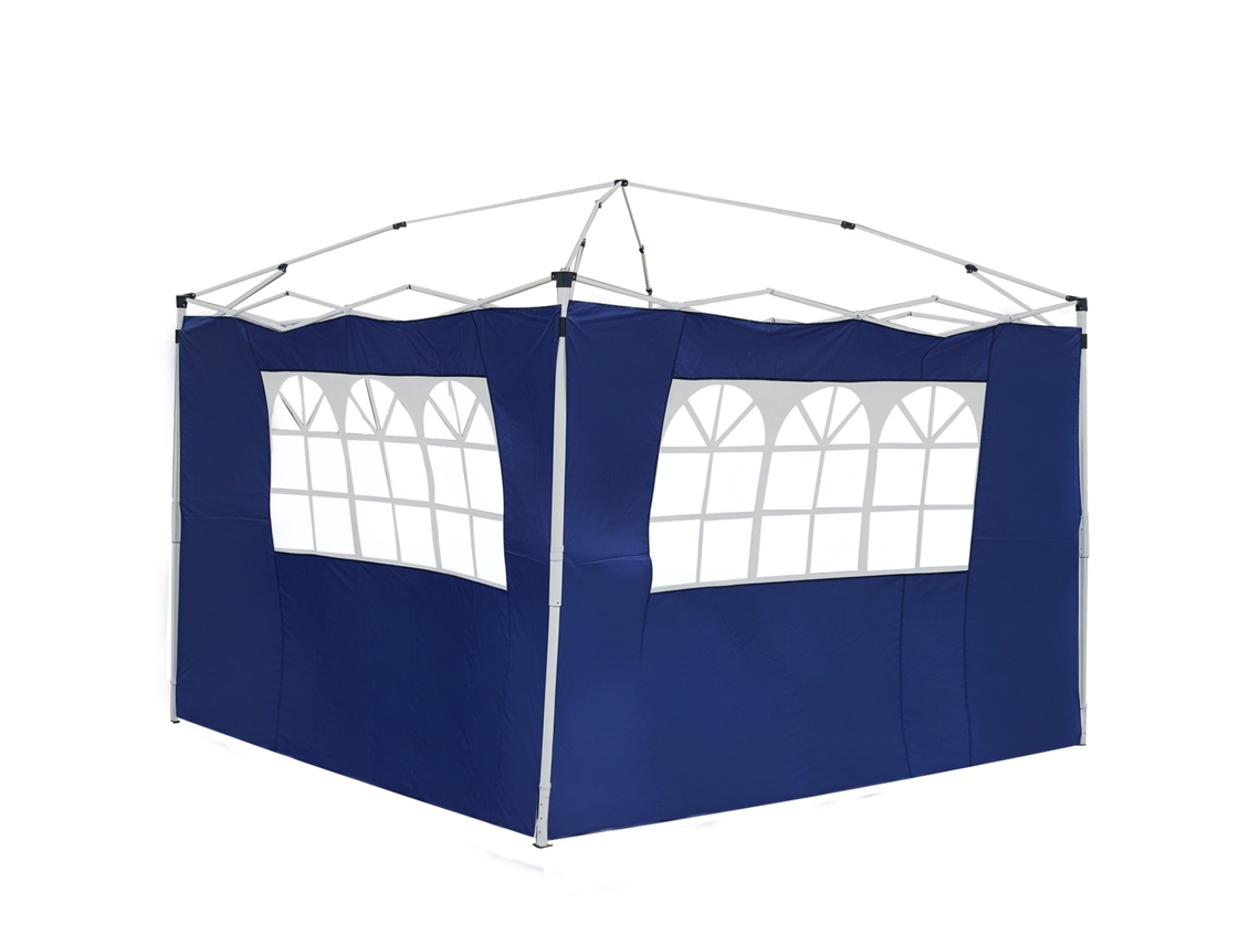 2 Paredes Laterais Gazebo 3x3m, 300x200 Cm, Janela, Oxford | S/MARCA
