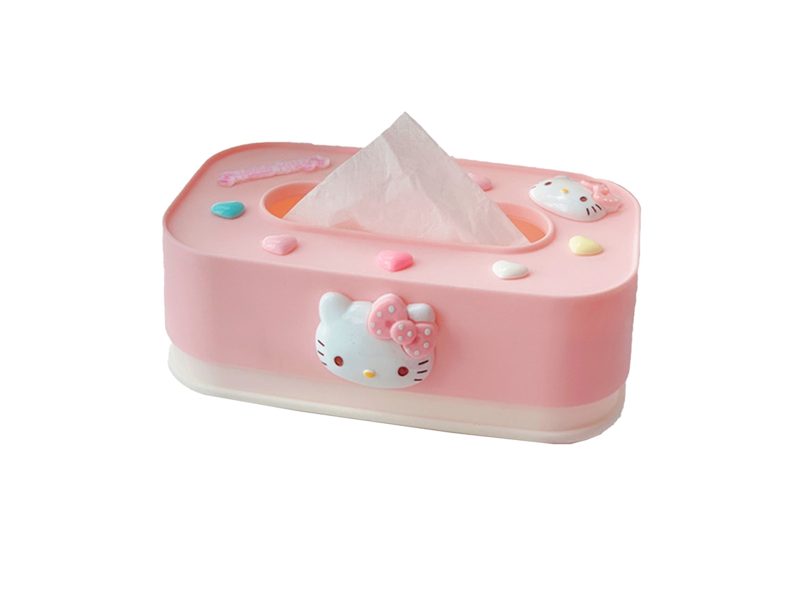 Caixa de Papel Higiênico Elevadora Fofa Ajustável com Desenhos Animados para Quarto Sala de Estar Rosa Pontilhado S/MARCA