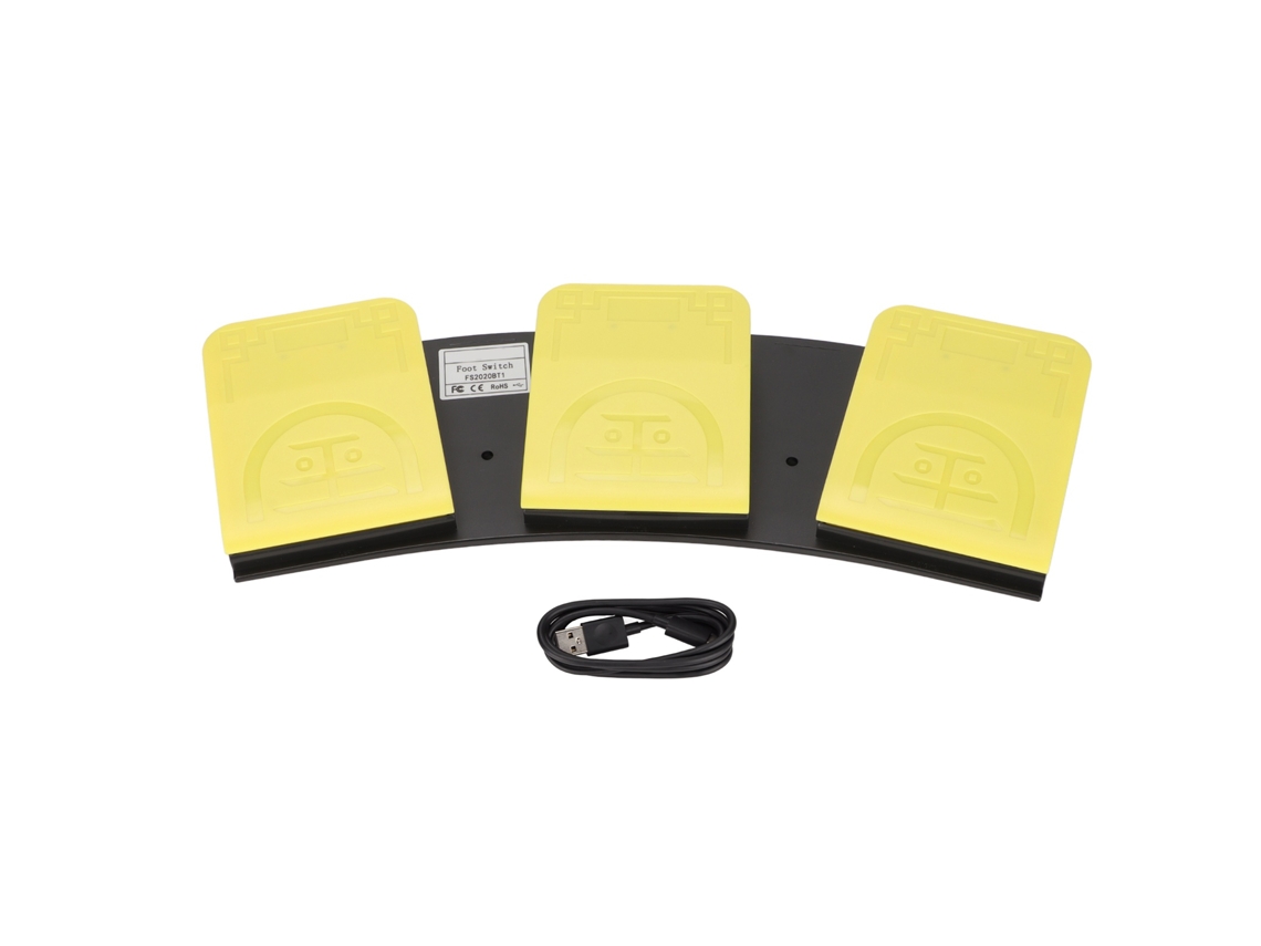 Lurelia Pedal Mecânico Usb Programável Duplo Com Modo Hid Para Teclado
