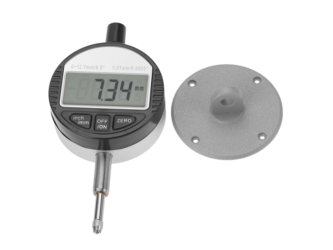 Indicador de sonda digital de grande formato para medição mecânica, com ponta de prova de 0 a 12,7 mm.