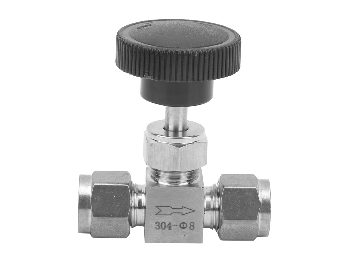 Válvula De Agulha 304 Inox Controle Fluxo Alta Pressão Para Água Gás Óleo Liquido Ф8