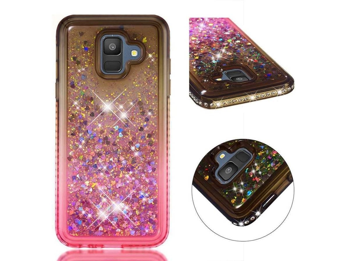 Capa Samsung Galaxy A6 2018 HONGWE. Rosa/Cinzento