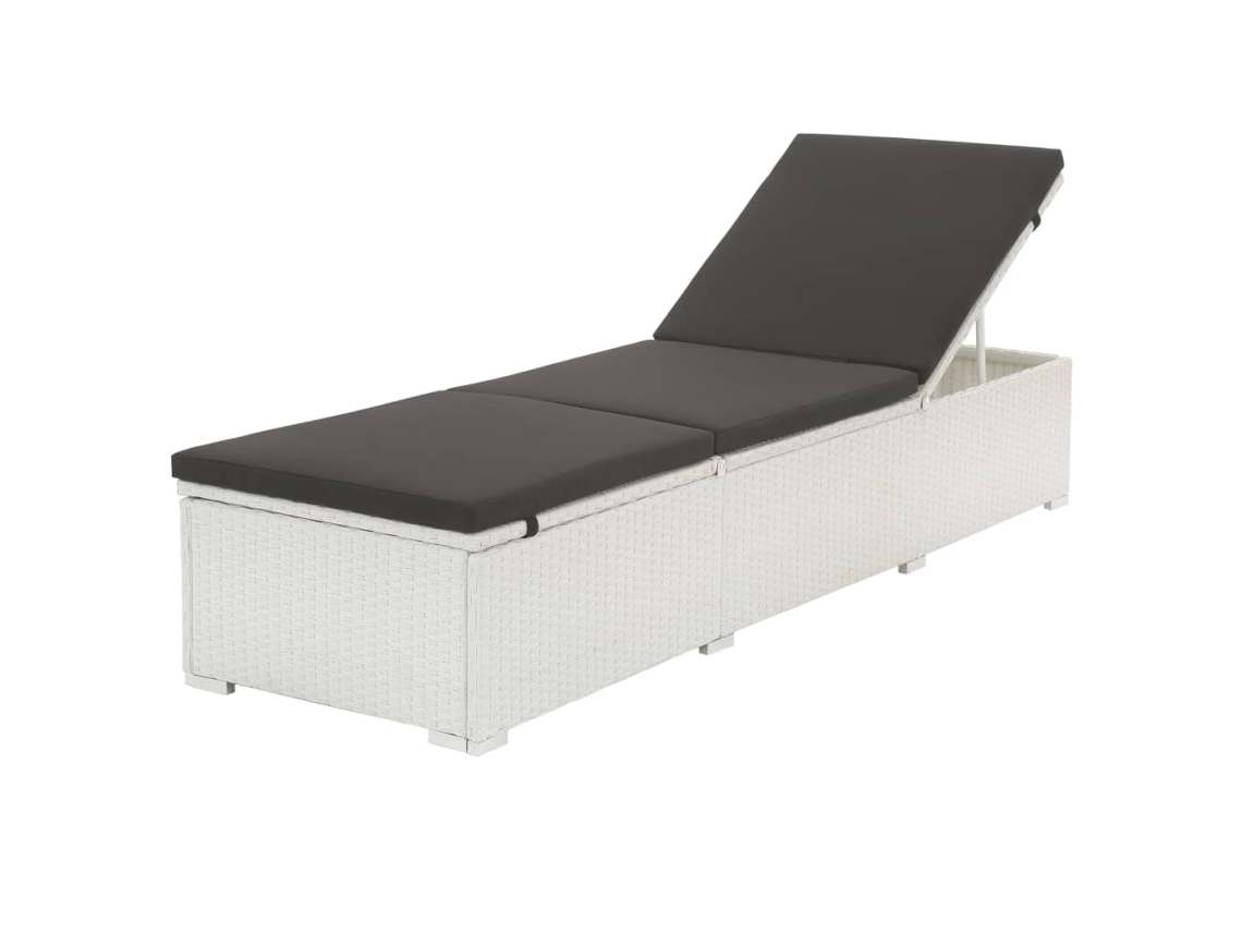 Sunlounger, Sunloungers Vidaxl Branco Rattan / Vime (n/a)