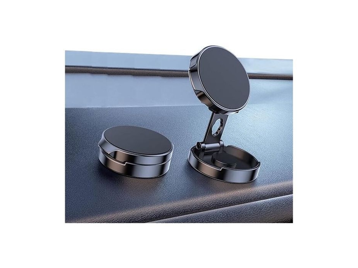 Suporte Magnético Dobrável Multifuncional Para Celular No Carro, Com Rotação De 360°, Compatível Com Iphone E Samsung. Compatível Com Pzcc.