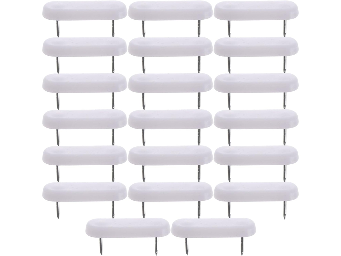Protetores De Saia Cama Em Pp Branco Para Estrutura Com Dupla Haste, 50 Peças Design Minimalista, Sem Danos E Aparência