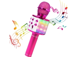 Microfone De Karaokê Sem Fio Bluetooth Infantil