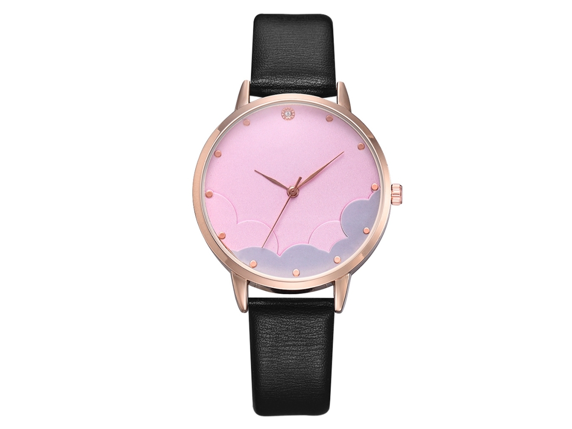 Relógio de Pulso Feminino de Liga Chic com Strass Simples e Preciso Quartz para Dia a Dia