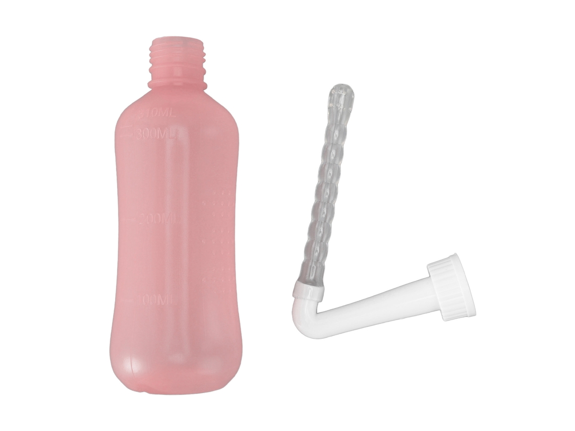 Neti Pot Sinus Rinse Bottle Silicone Abs Manual Nose Wash Cleaner Nasal Irrigation Bottle Para Adultos Crianças 310ml Rosa