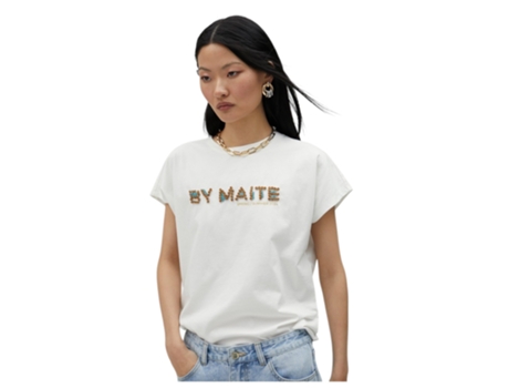 T-shirt De Mulher Maite Algodão Branco (l)