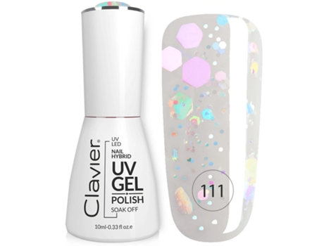Professional Holographic Shimmer Nail Lacquer Hybrid Formula, 10ml Clavier (shade 111 Sparkle Shine)