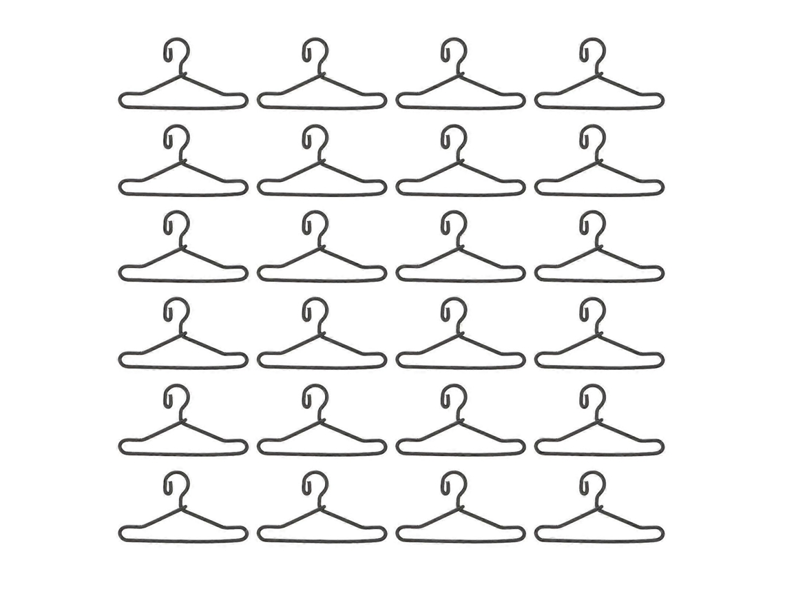 50 Cabides De Metal Para Roupas De Boneca, Cabides Profissionais Mini