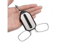 Estojo Para Óculos De Leitura Com Mini Clipe Nasal E Chaveiro, Estilo Thinoptics.