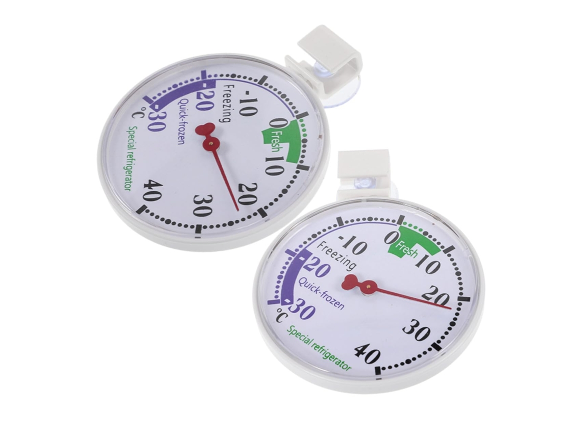 Conjunto De 2 Termômetros Para Geladeira Com Visor, Indicador Preciso De Temperatura Do Freezer, Fácil De Ler, Compacto