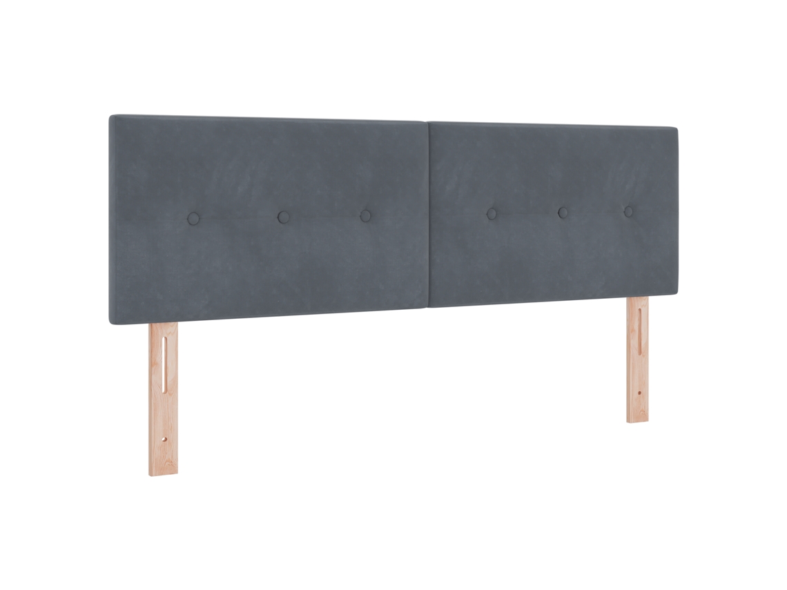 Conjunto 1 Cabeceira Vidaxl Cinzento Veludo (160 Cm)