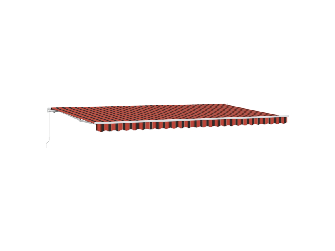 Conjunto 1 Toldo Retrátil Vidaxl Laranja Poliéster (600 × 300 Cm)