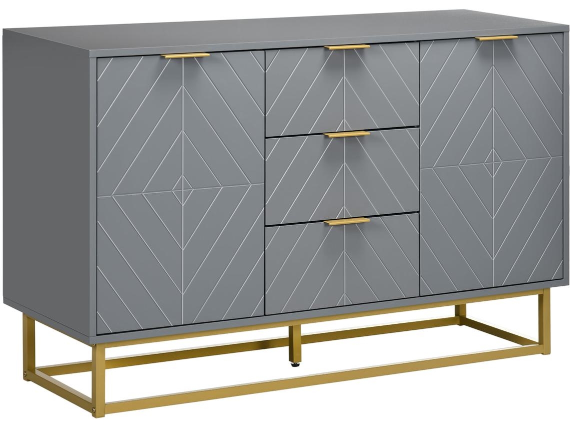 Aparador Mdf e Metal Cor 120x40x76 cm Homcom