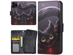 Capa Carteira Para Iphone 17 Pro Com Estampa De Gato Preto