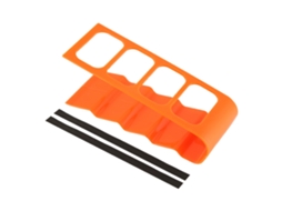 Prateleira organizadora de controles remotos, celular, VCR, DVD, TV em plástico para mesa laranja S/MARCA