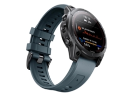 Bracelete Para Garmin Quickfit (20mm) - Silicone - Ladder - Fivela De Aço Preta Azul Marinho