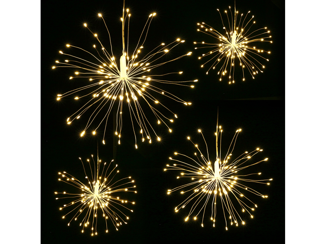Rebe-luz De Fuego Artificial Com Controle Remoto 120 Leds Regulável 8 Modos De Iluminação Para Decoração De Natal E Exterior