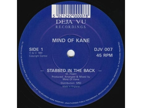 Vinil Stabbed In The Back Déja Vu Recordings
