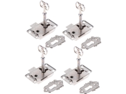 Conjunto De 4 Fechaduras Para Móveis Com Chave, Em Madeira, Armários