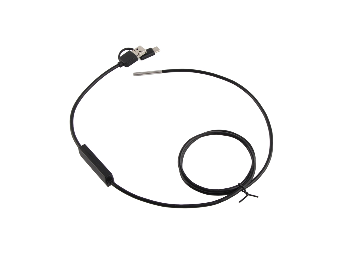 Endoscópio Impermeável 3,9mm 3 Em 1 Para Android Typec Cabo De 1m Hd