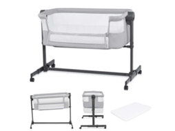 Berço Co-sleeping Kinderkraft Nestee Up 2 (cinzento/preto)