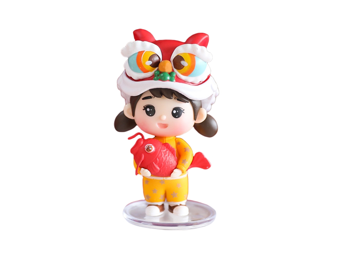 Dança de Leão Feminino 4*4*7.2cm
