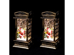Conjunto De 2 Luminárias Noturnas Decorativas Retrô Para O Natal, Cor