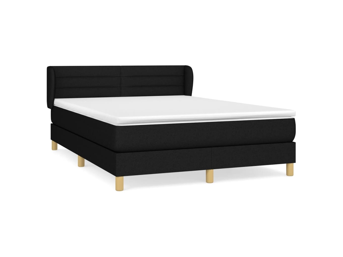 Box Spring Bed, Box Spring Beds Vidaxl Preto Tecido (140 X 200 Cm)