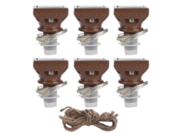 Kit com 6 lanternas solares suspensas em formato de garrafa AQUAFORGE