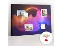 Quadro De Cortiça Abstração De Fumaça 3d Para O Corredor Espelharte (100x70 Cm)