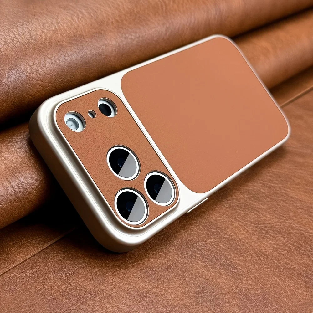 Capa Retrô Laranja Para Iphone 17 Pro Max (marrom), Com Materiais Macios E Rígidos.